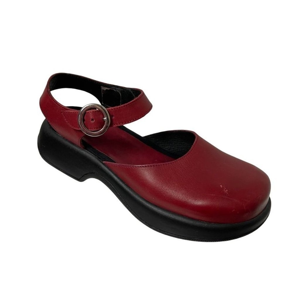 Dansko Sam Ankle Strap Slingback Clog Shoes with Side Buckle Size 38 (7.5-8 US)